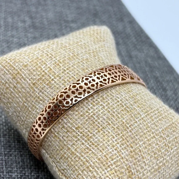 Kendra Scott Rose Gold Plated Uma Filigree Cuff Bracelet - Picture 7 of 7